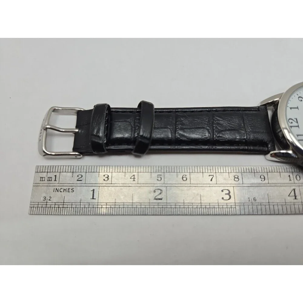 Timex Easy Reader Mens 38mm Date Watch Silver Tone Indiglo New Battery